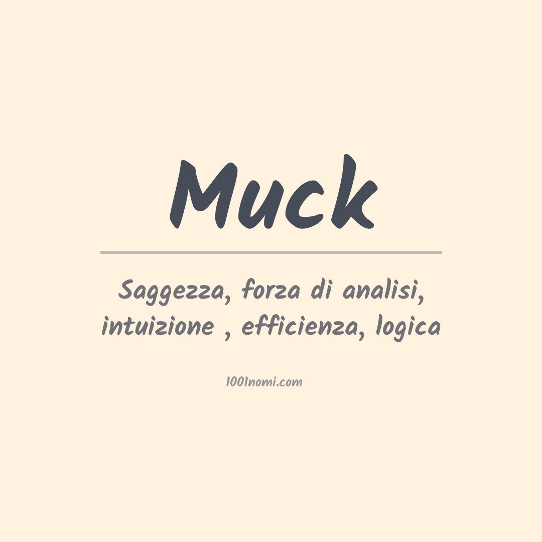 Significato del nome Muck