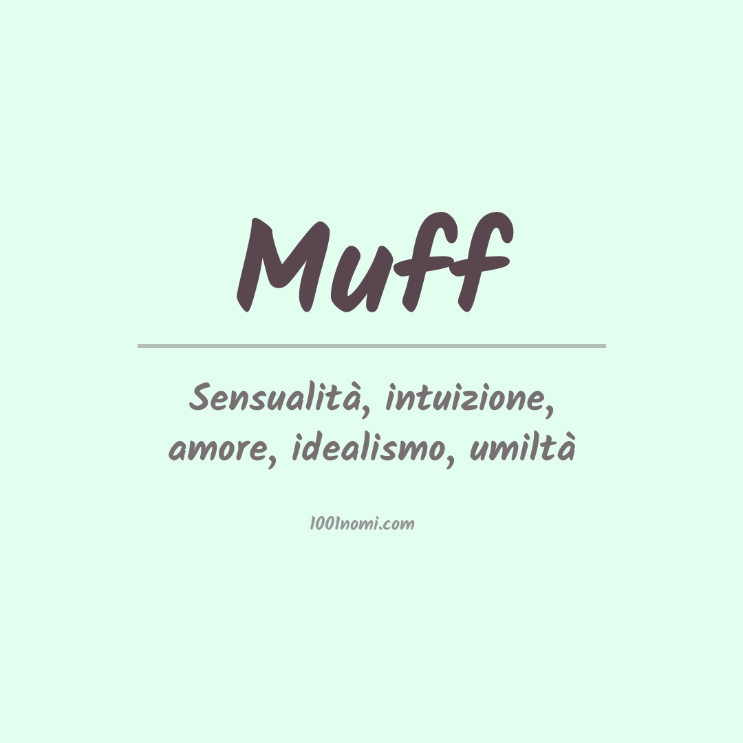 Significato del nome Muff