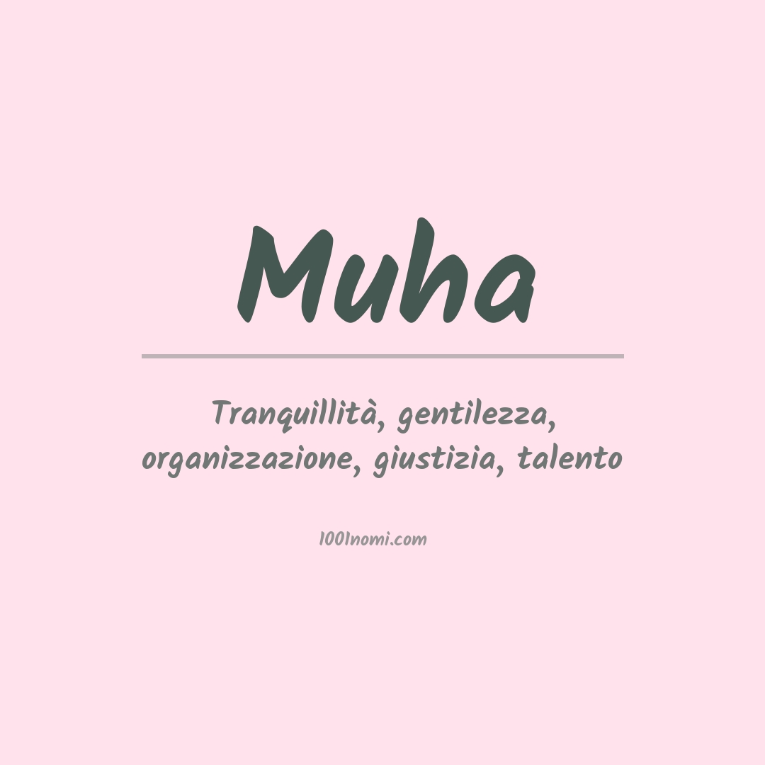 Significato del nome Muha