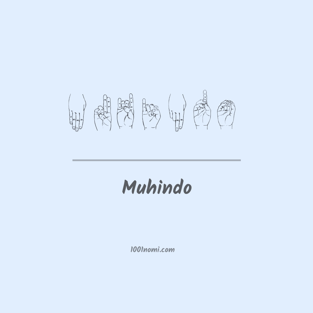 Muhindo nella lingua dei segni Muhindo nella lingua dei segni