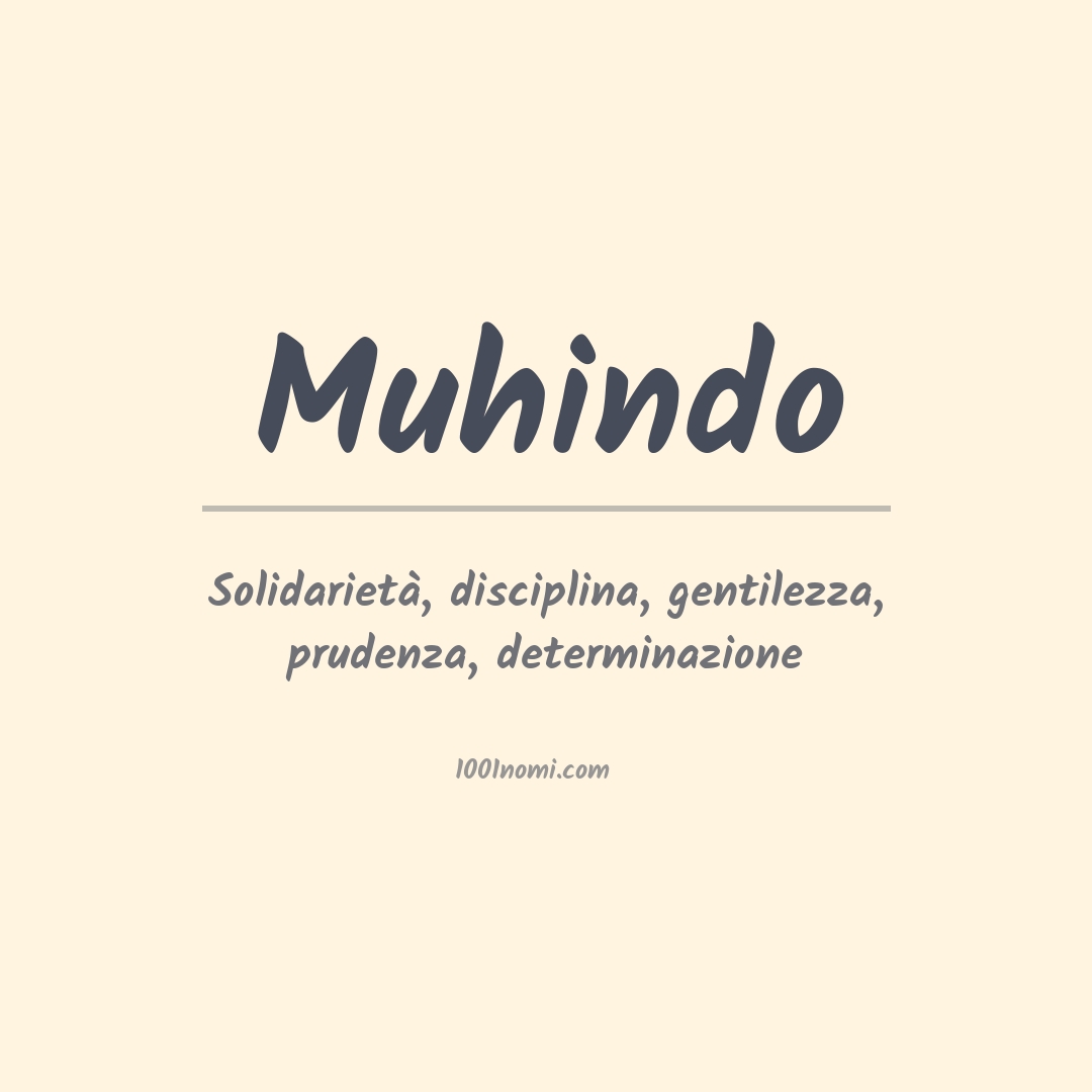 Significato del nome Muhindo Significato del nome Muhindo