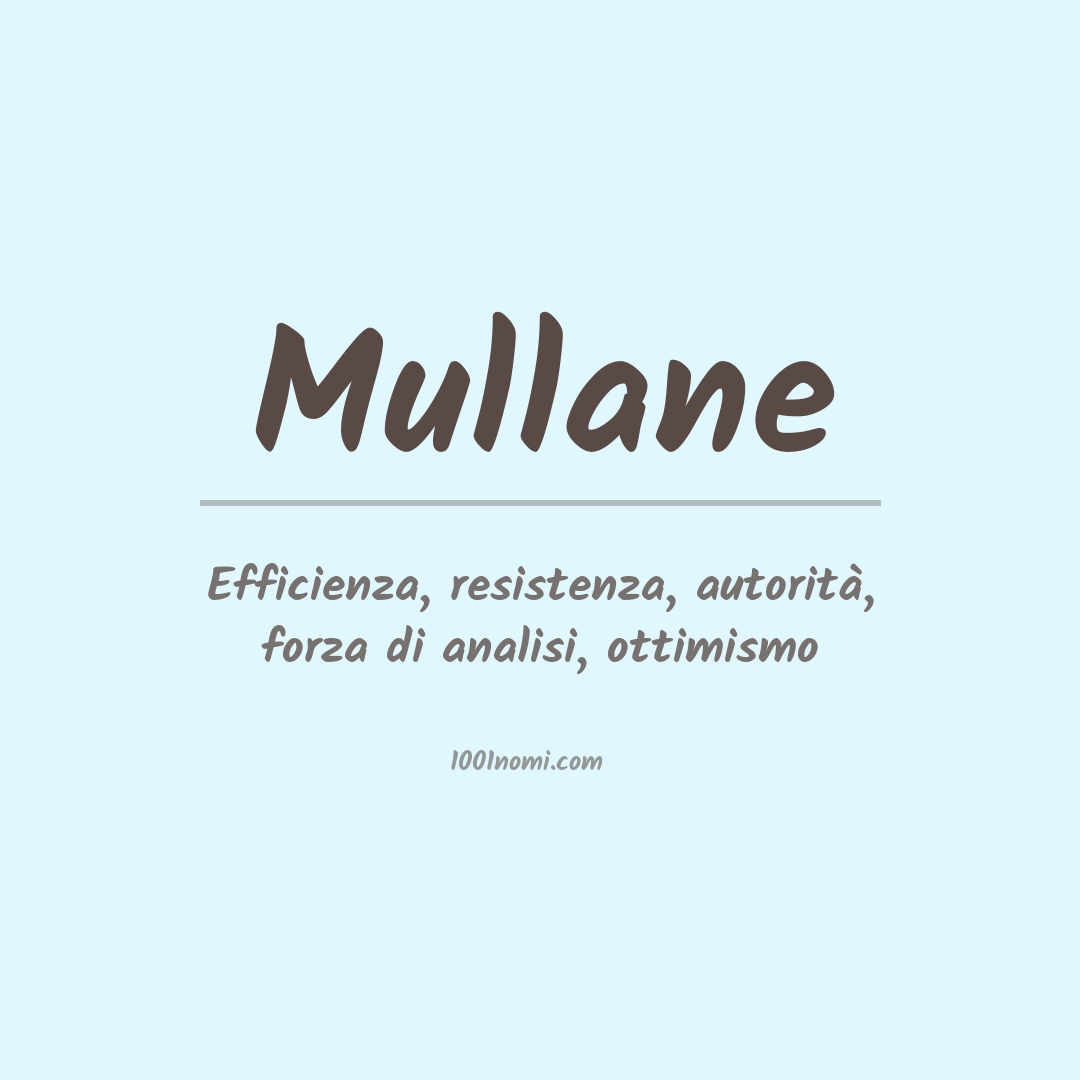 Significato del nome Mullane