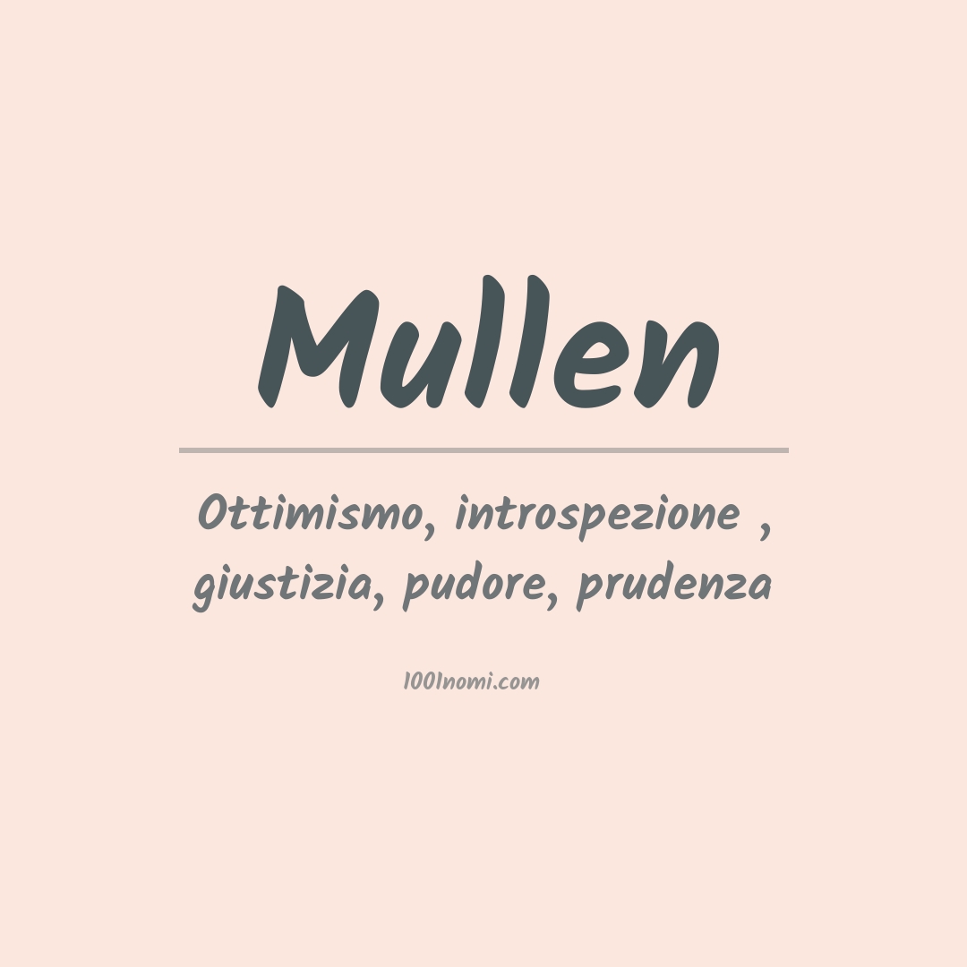 Significato del nome Mullen