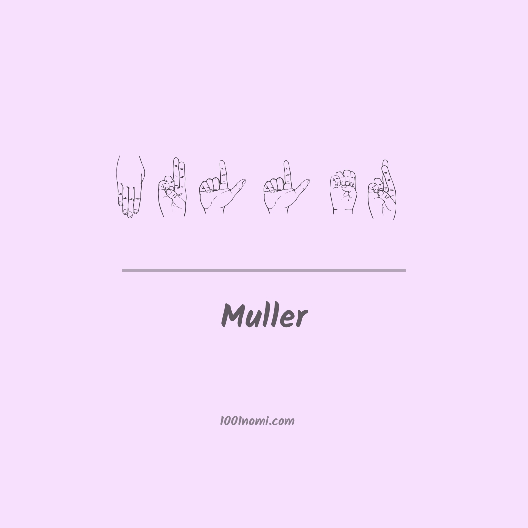 Muller nella lingua dei segni