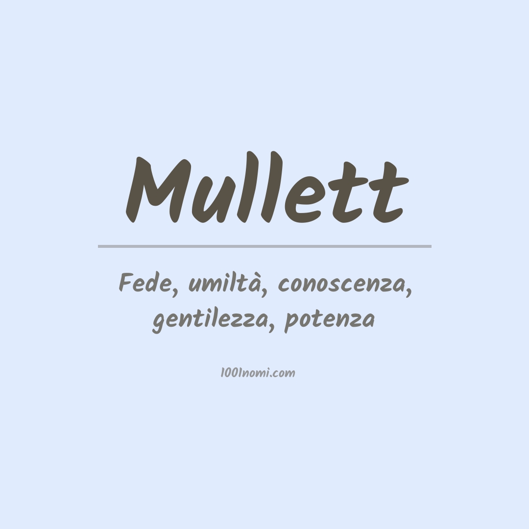 Significato del nome Mullett