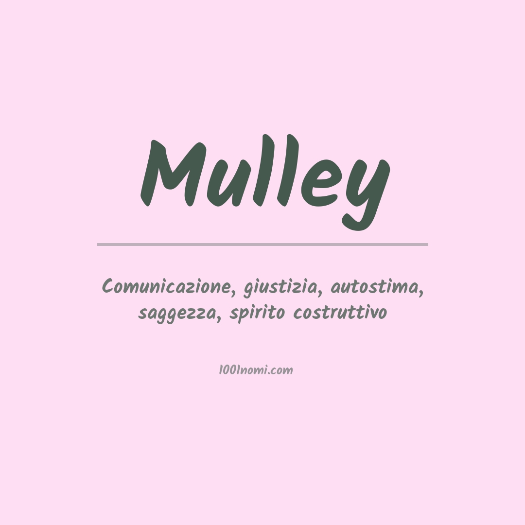 Significato del nome Mulley