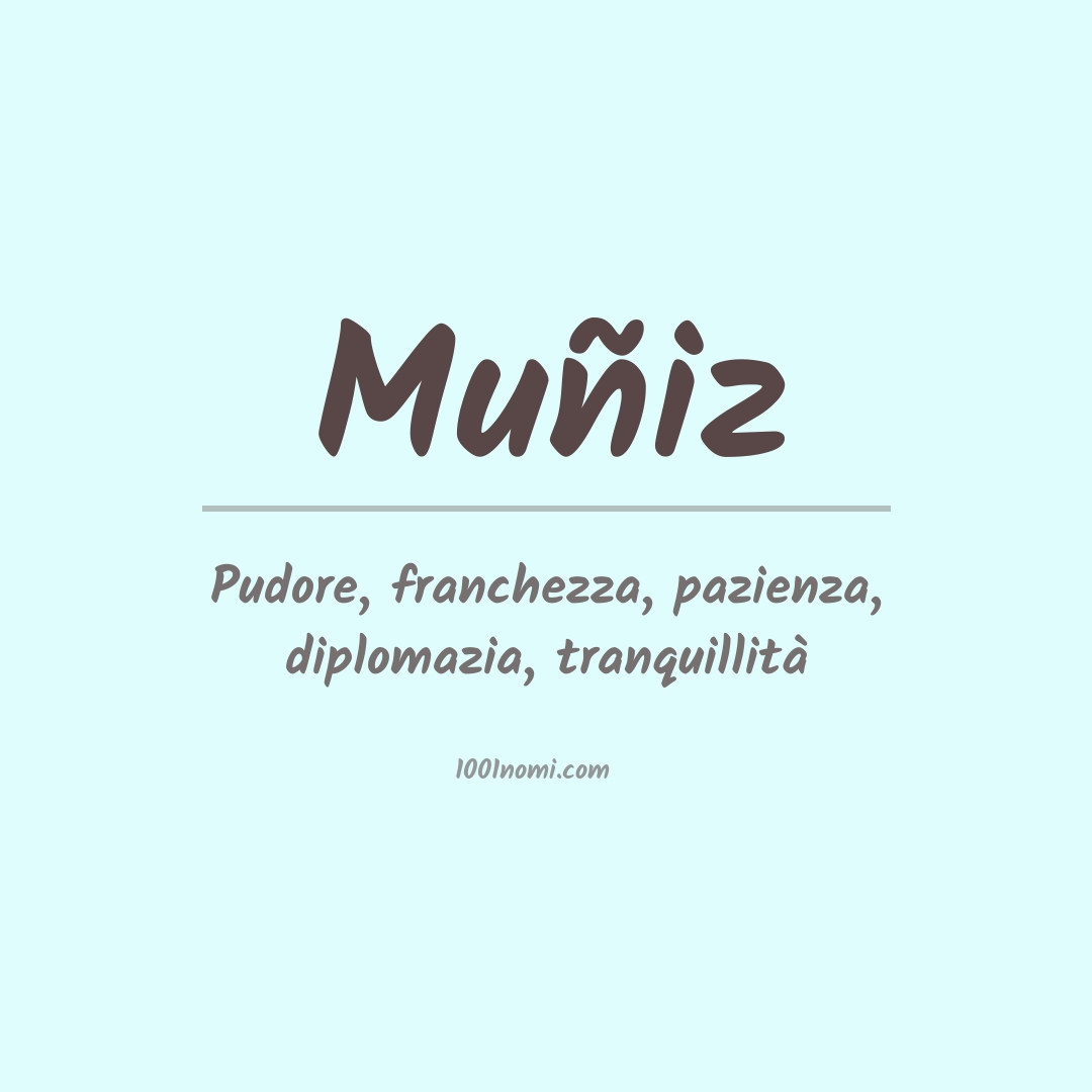 Significato del nome Muñiz