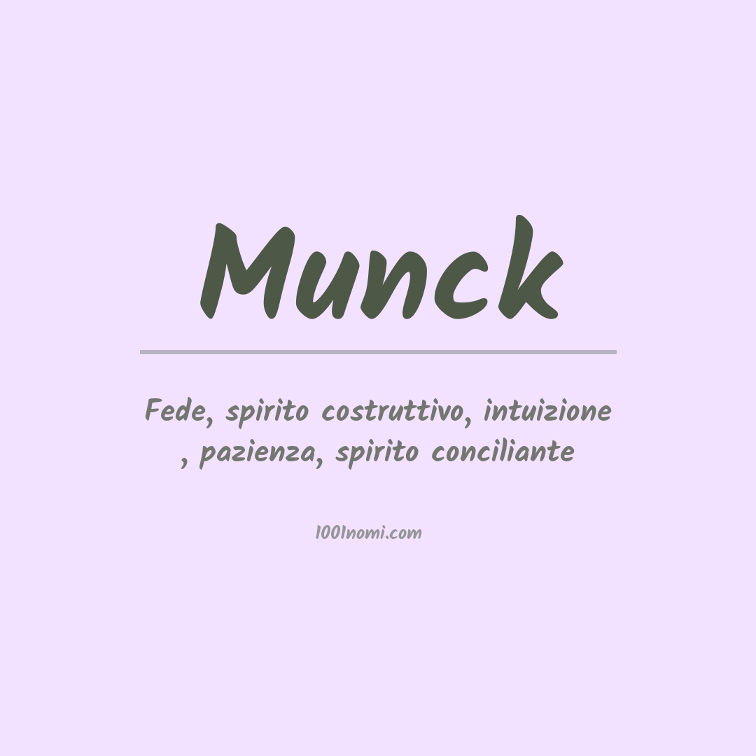 Significato del nome Munck