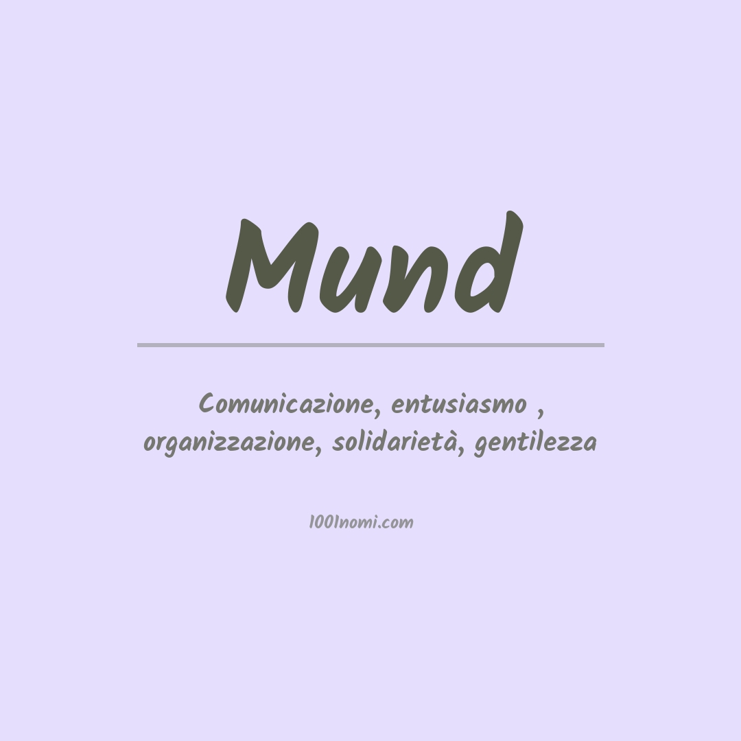 Significato del nome Mund