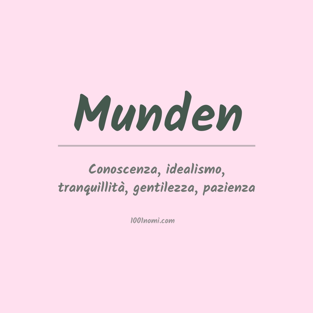 Significato del nome Munden