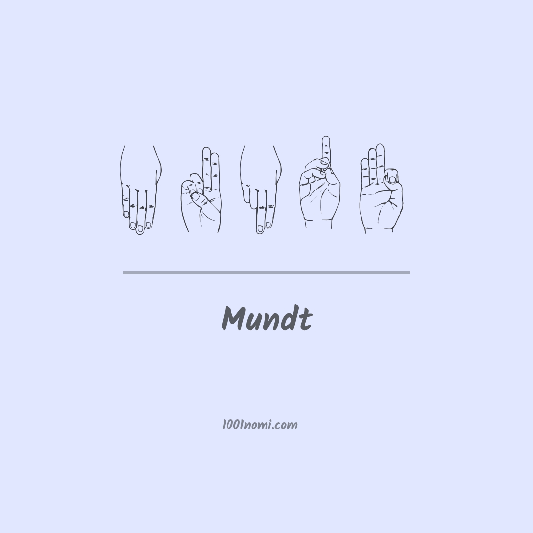 Mundt nella lingua dei segni