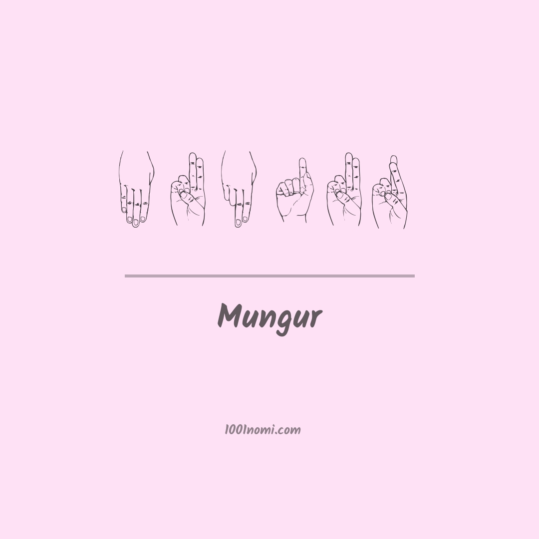 Mungur nella lingua dei segni