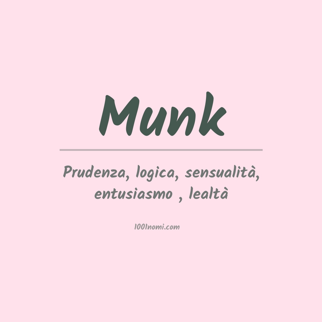 Significato del nome Munk