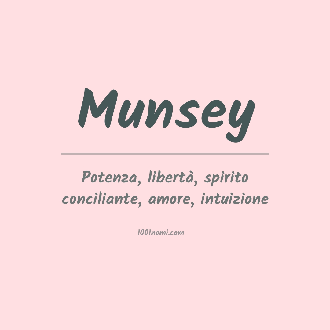 Significato del nome Munsey