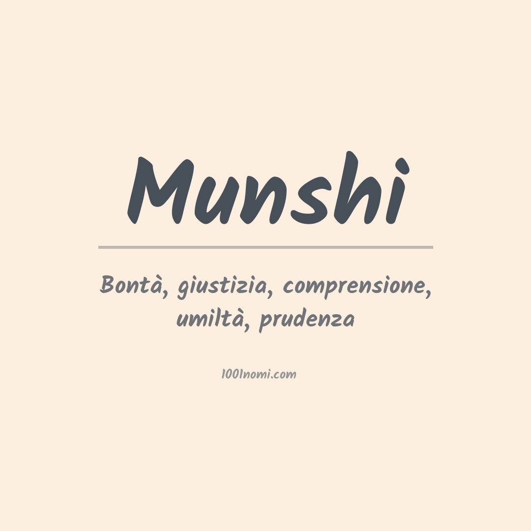 Significato del nome Munshi