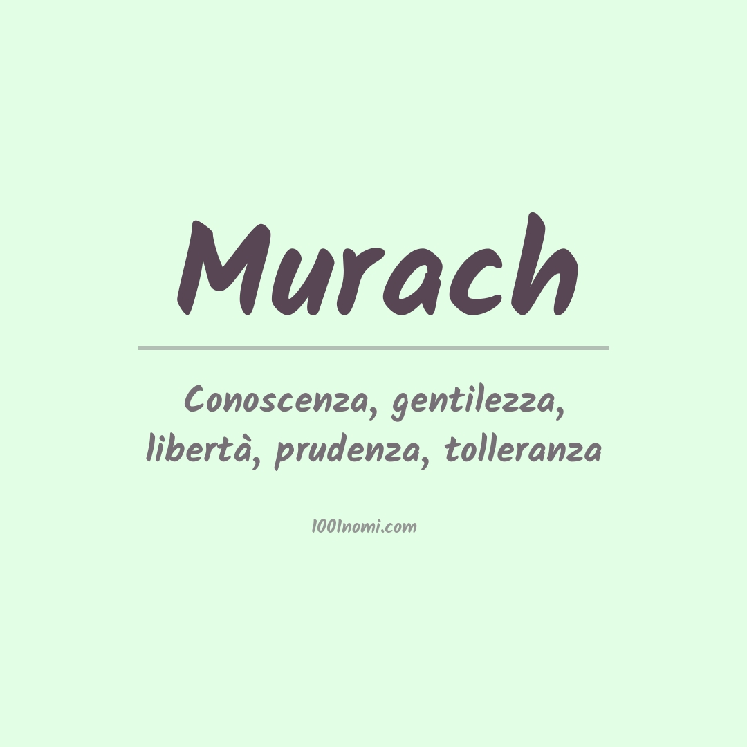 Significato del nome Murach