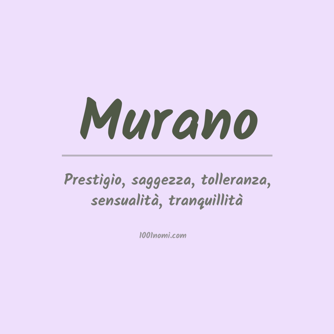 Significato del nome Murano