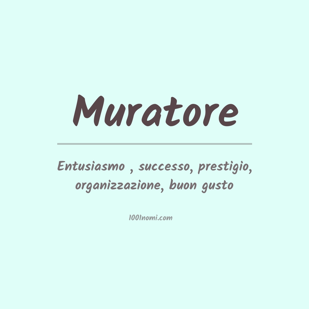 Significato del nome Muratore Significato del nome Muratore