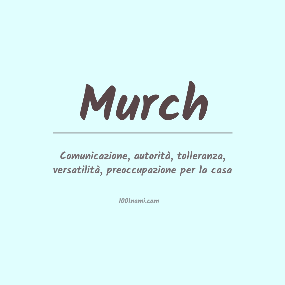 Significato del nome Murch