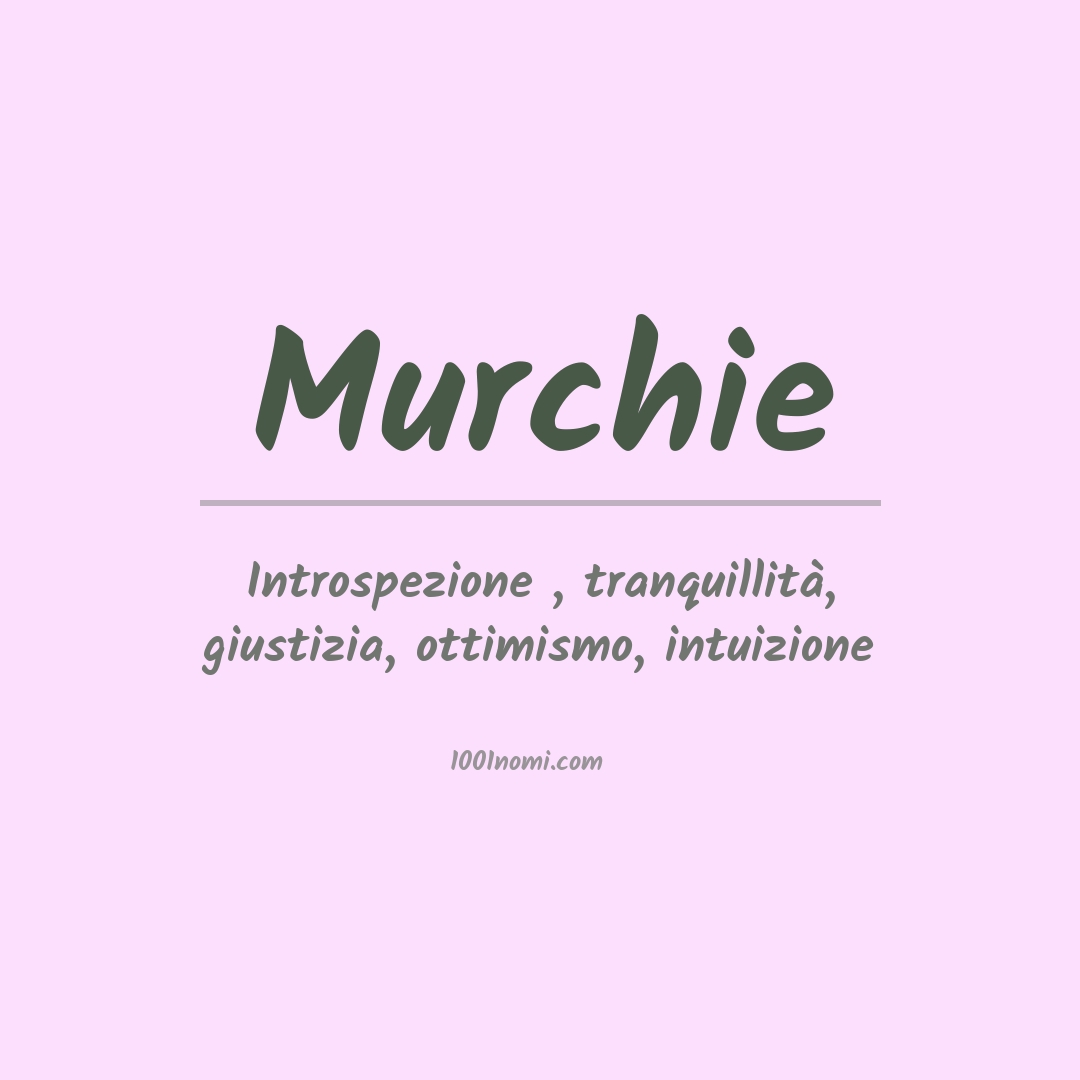 Significato del nome Murchie