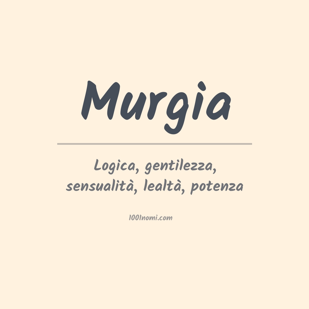 Significato del nome Murgia