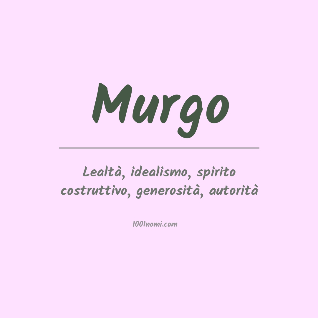 Significato del nome Murgo