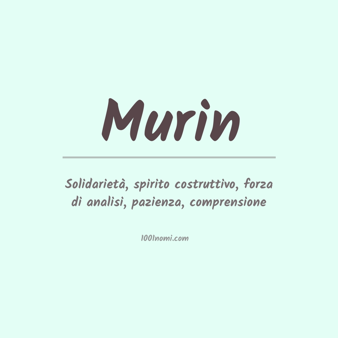 Significato del nome Murin