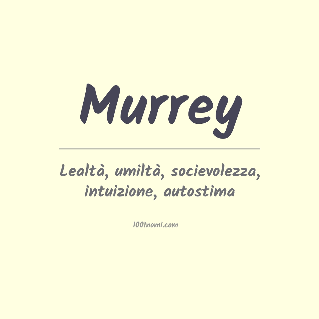 Significato del nome Murrey