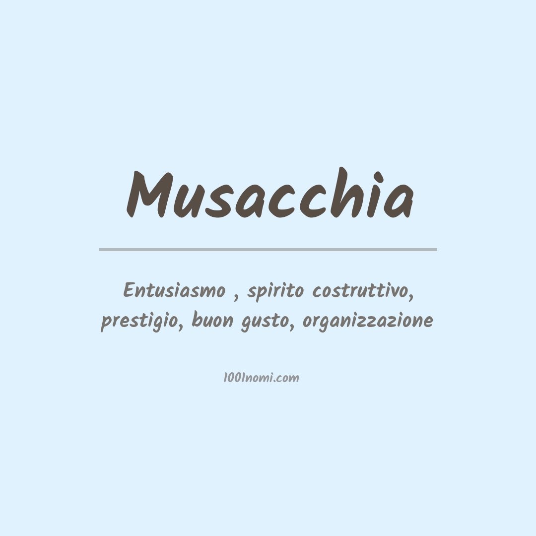 Significato del nome Musacchia