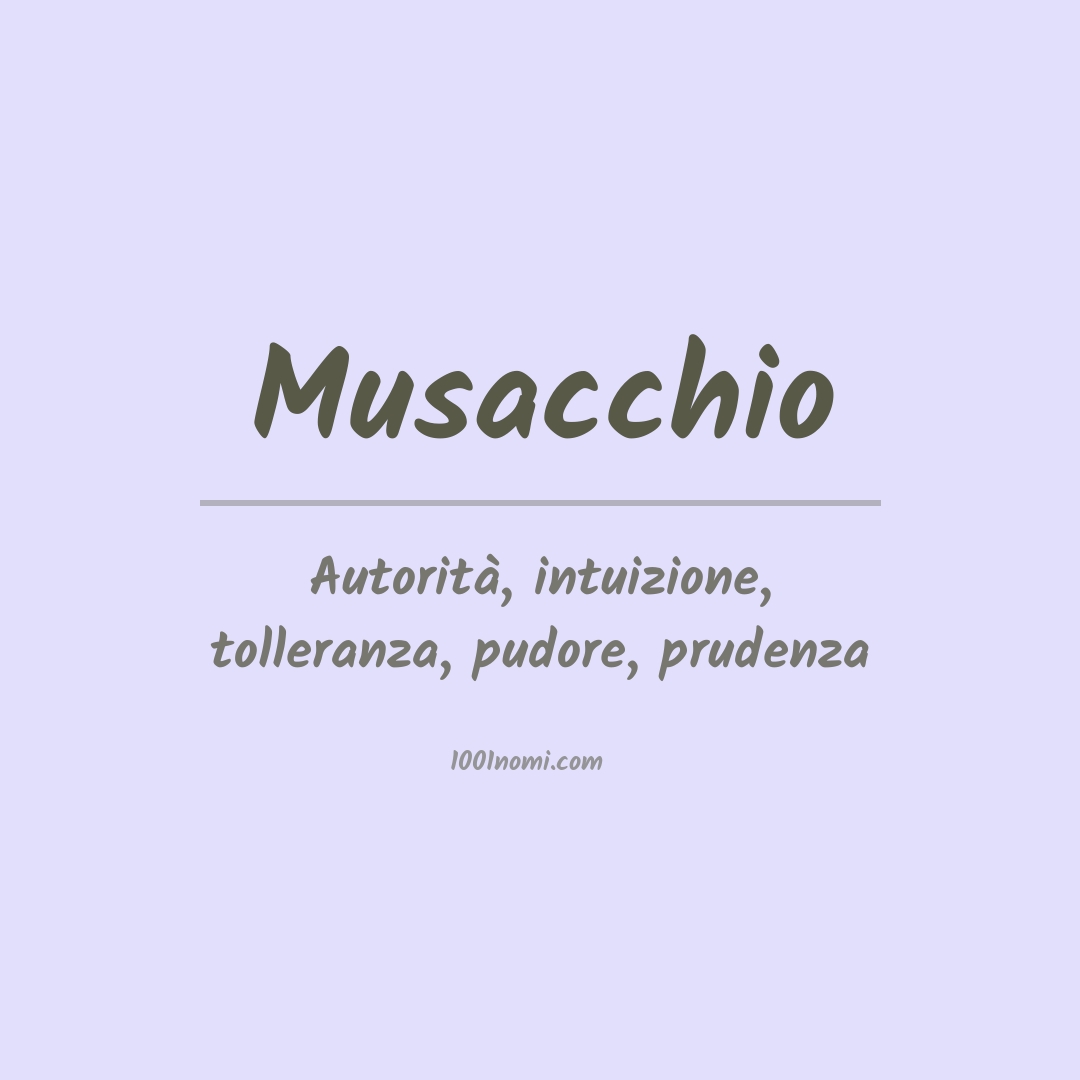 Significato del nome Musacchio