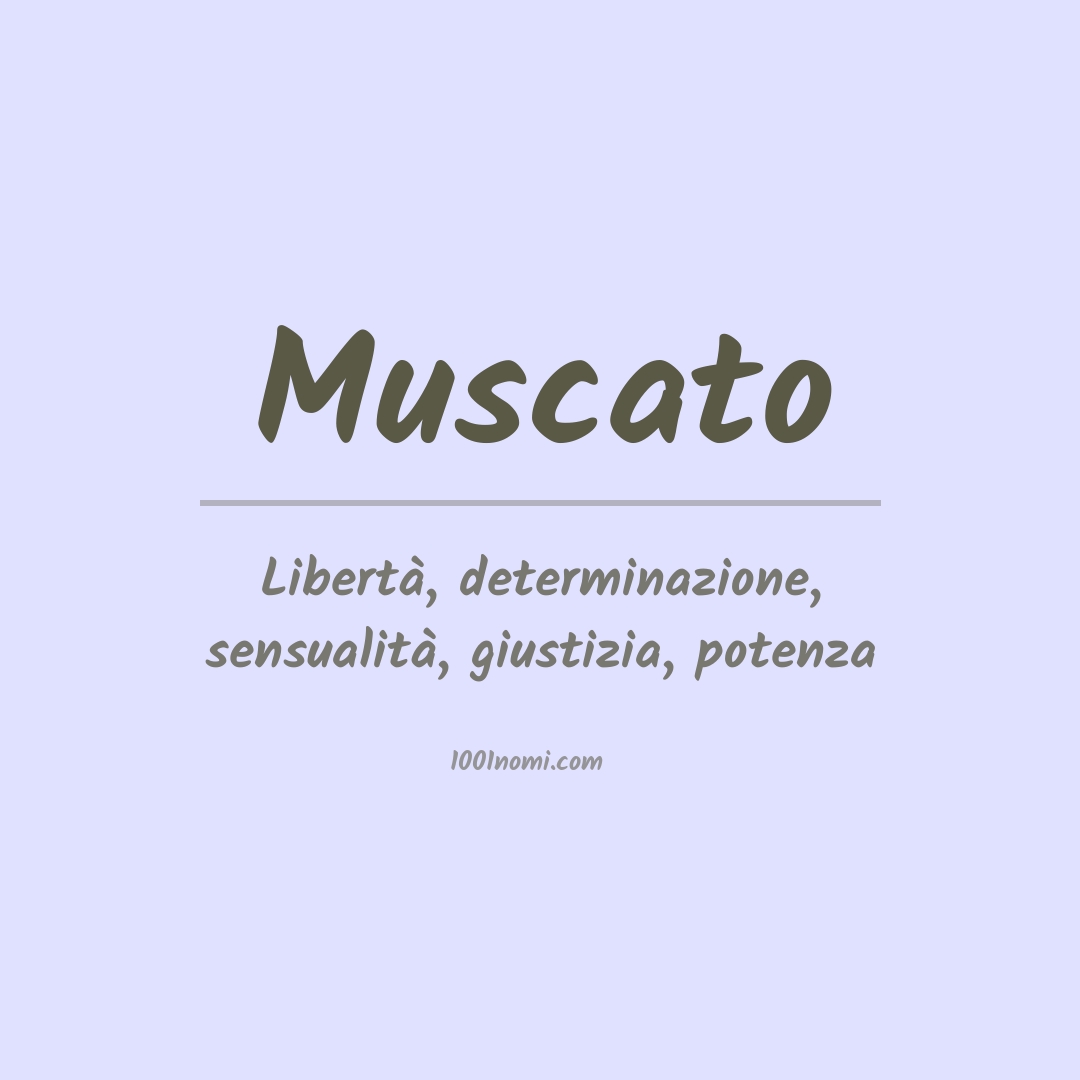 Significato del nome Muscato