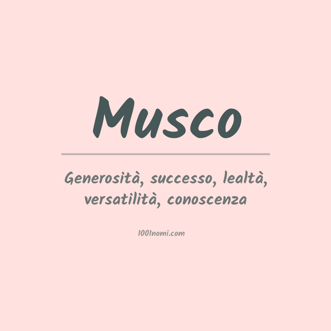 Significato del nome Musco