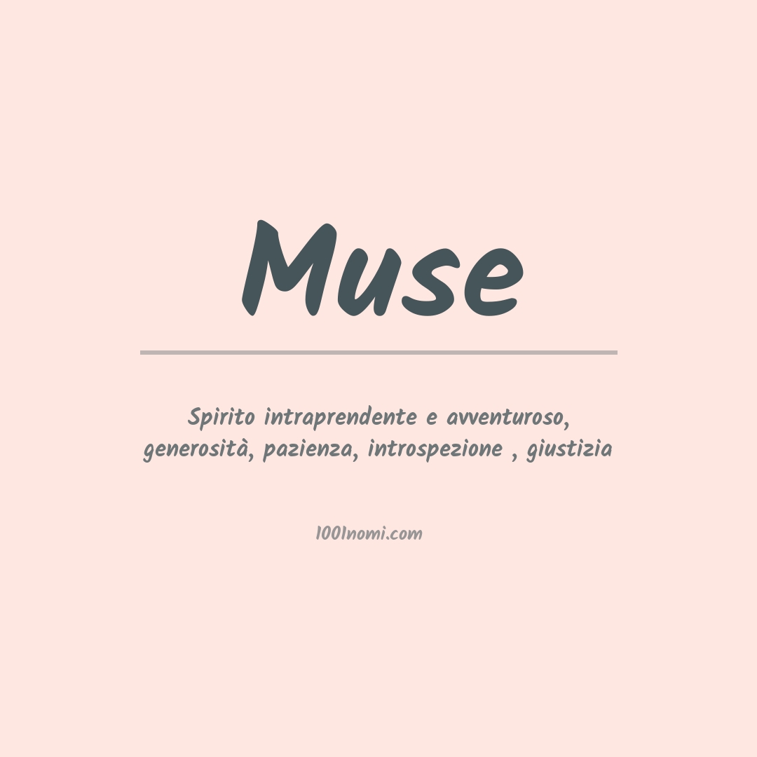 Significato del nome Muse