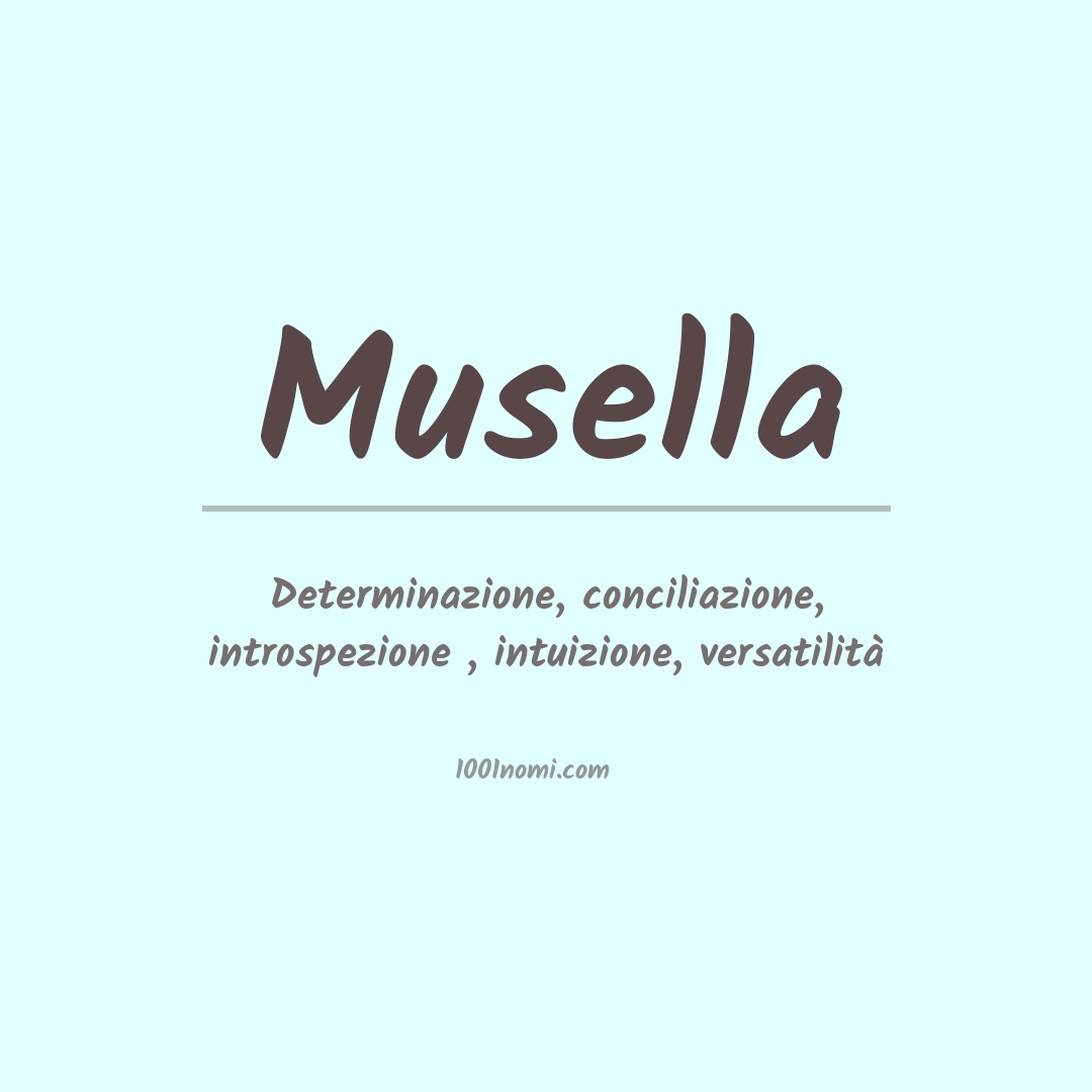 Significato del nome Musella