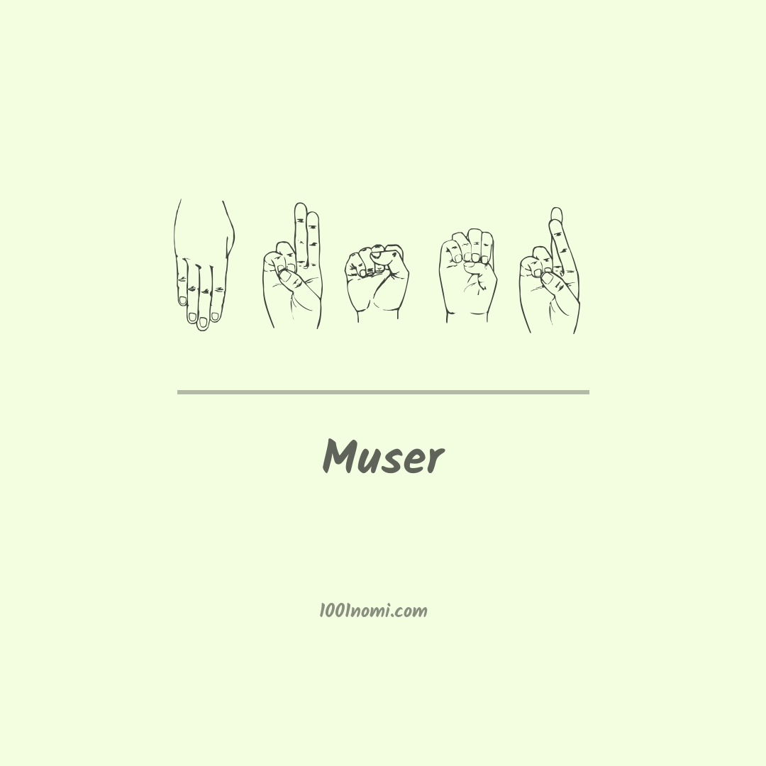 Muser nella lingua dei segni Muser nella lingua dei segni