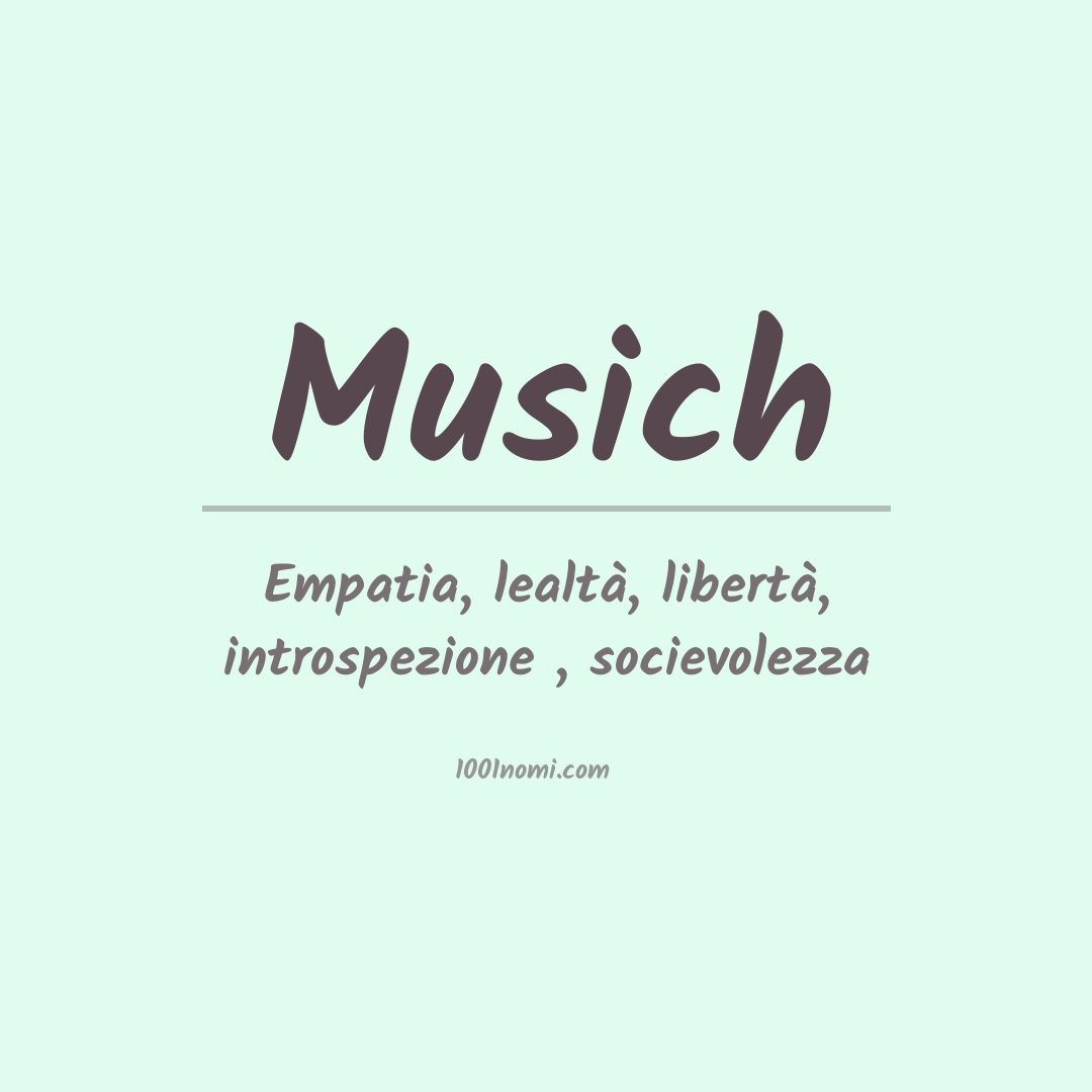 Significato del nome Musich