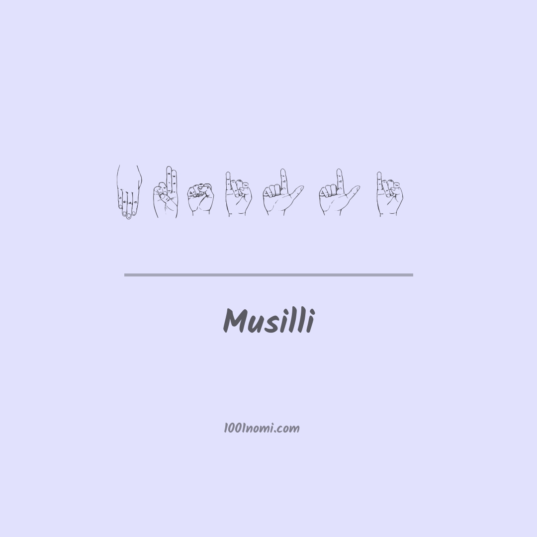 Musilli nella lingua dei segni