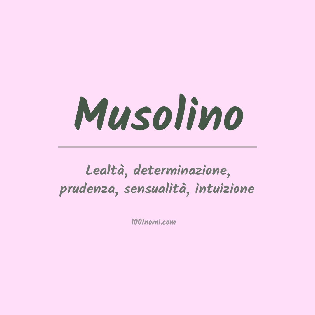 Significato del nome Musolino