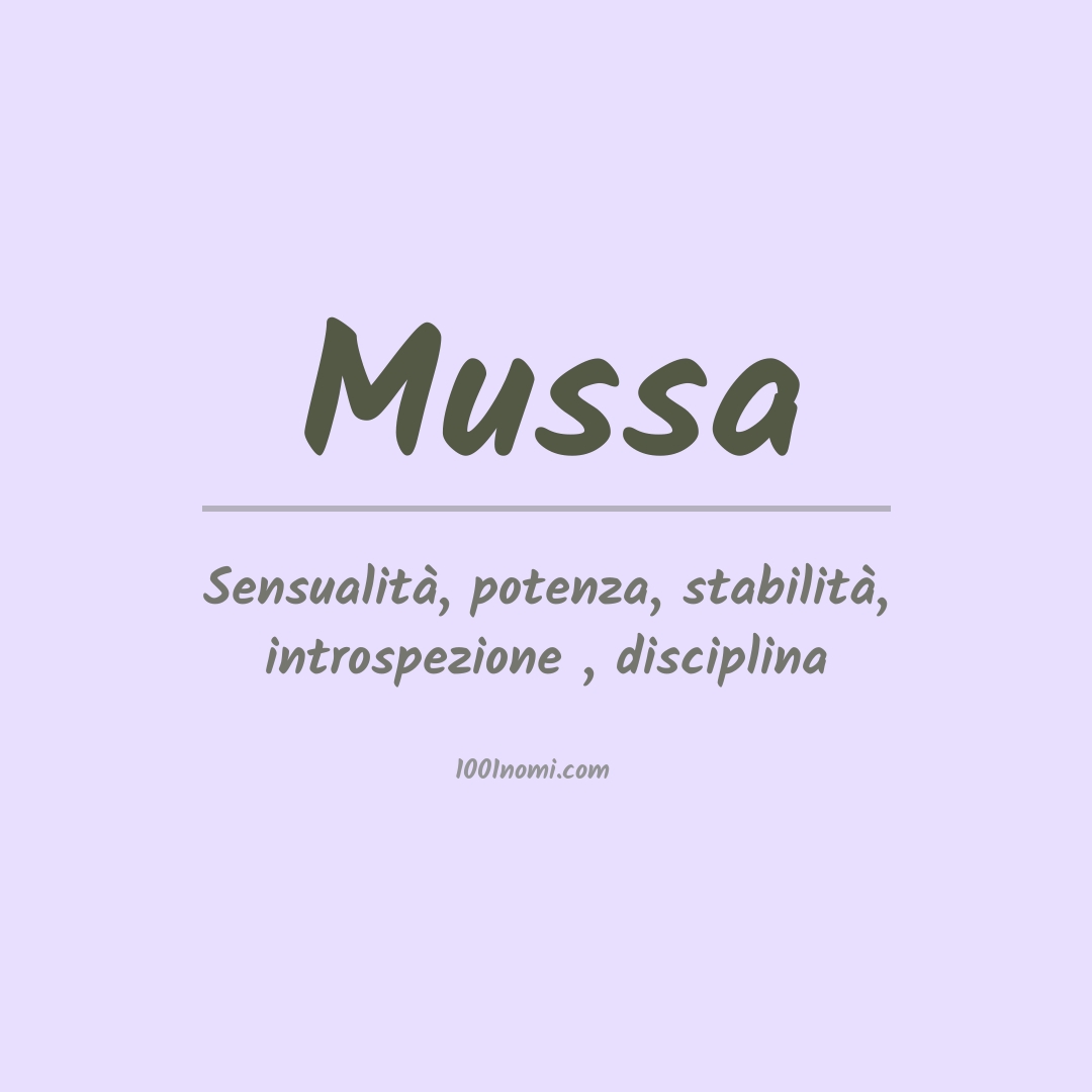 Significato del nome Mussa