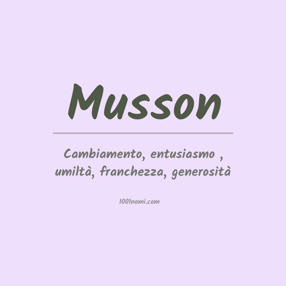 Significato del nome Musson