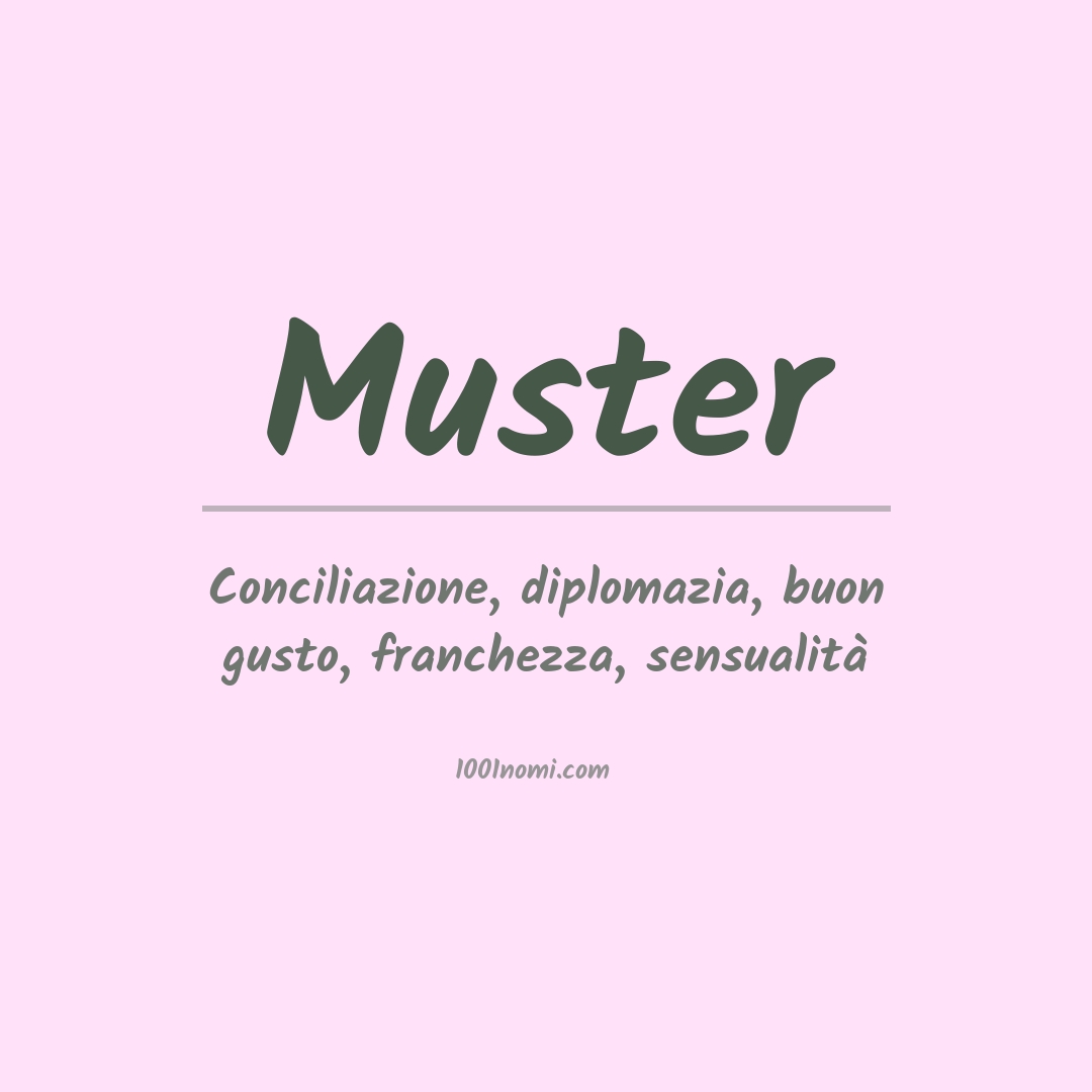 Significato del nome Muster