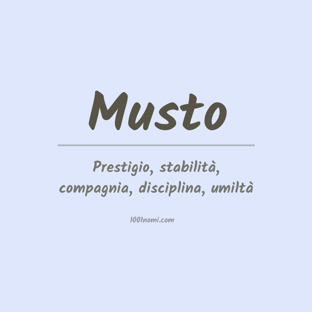 Significato del nome Musto