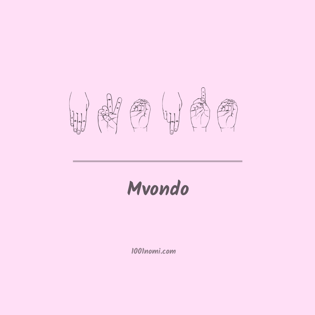 Mvondo nella lingua dei segni Mvondo nella lingua dei segni