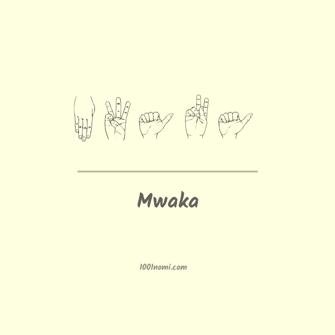 Mwaka nella lingua dei segni Mwaka nella lingua dei segni