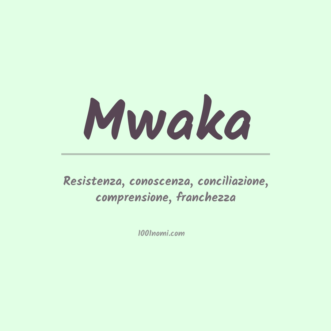 Significato del nome Mwaka Significato del nome Mwaka