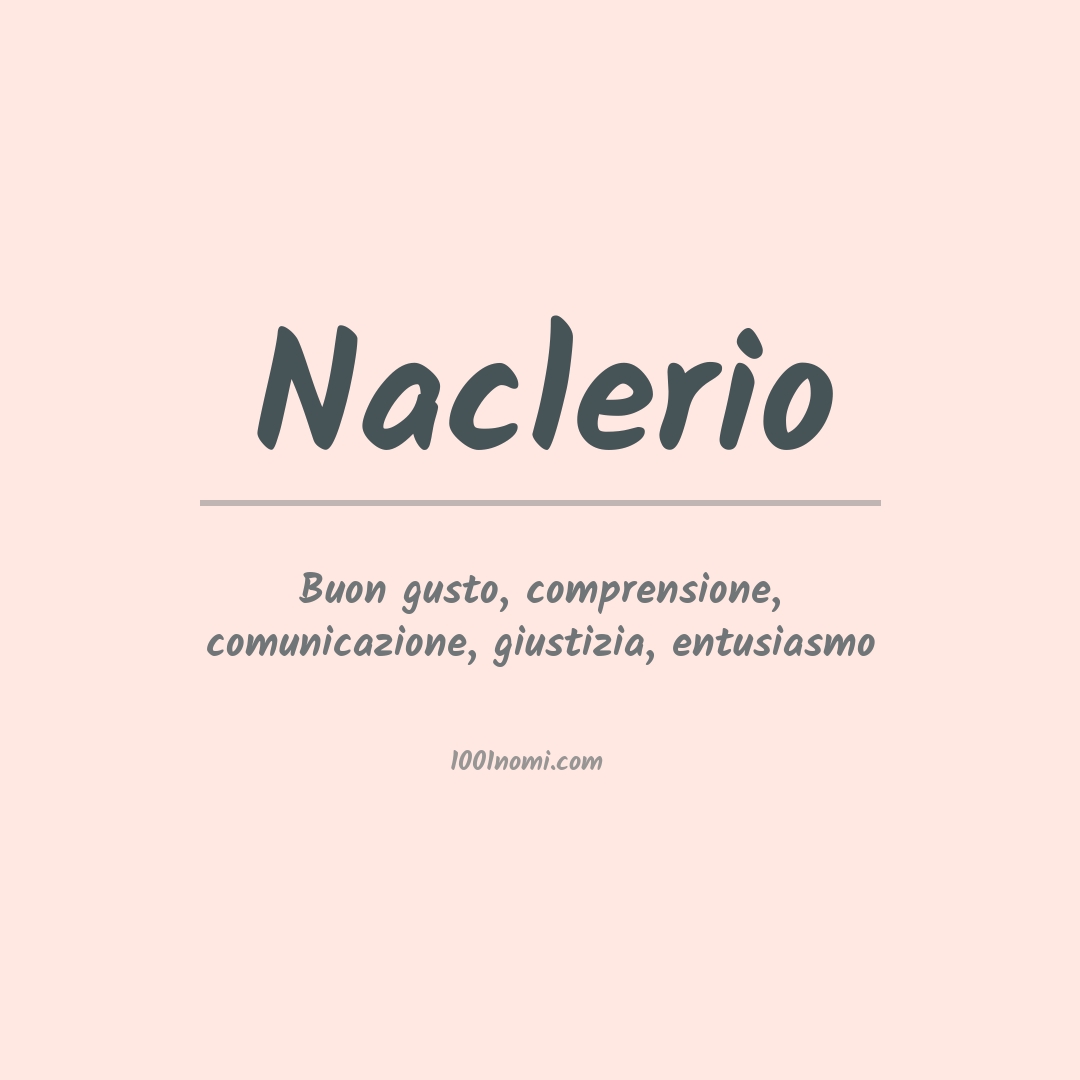 Significato del nome Naclerio