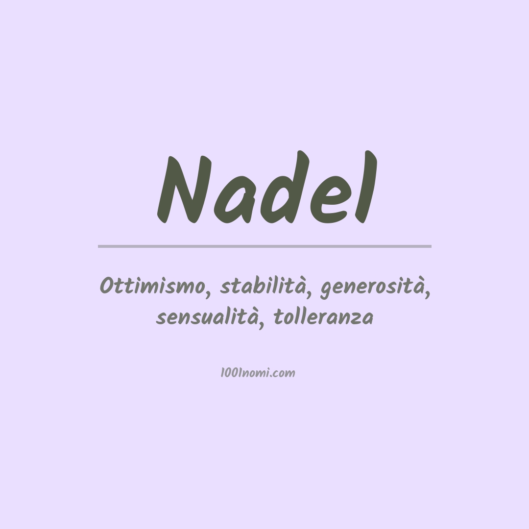 Significato del nome Nadel