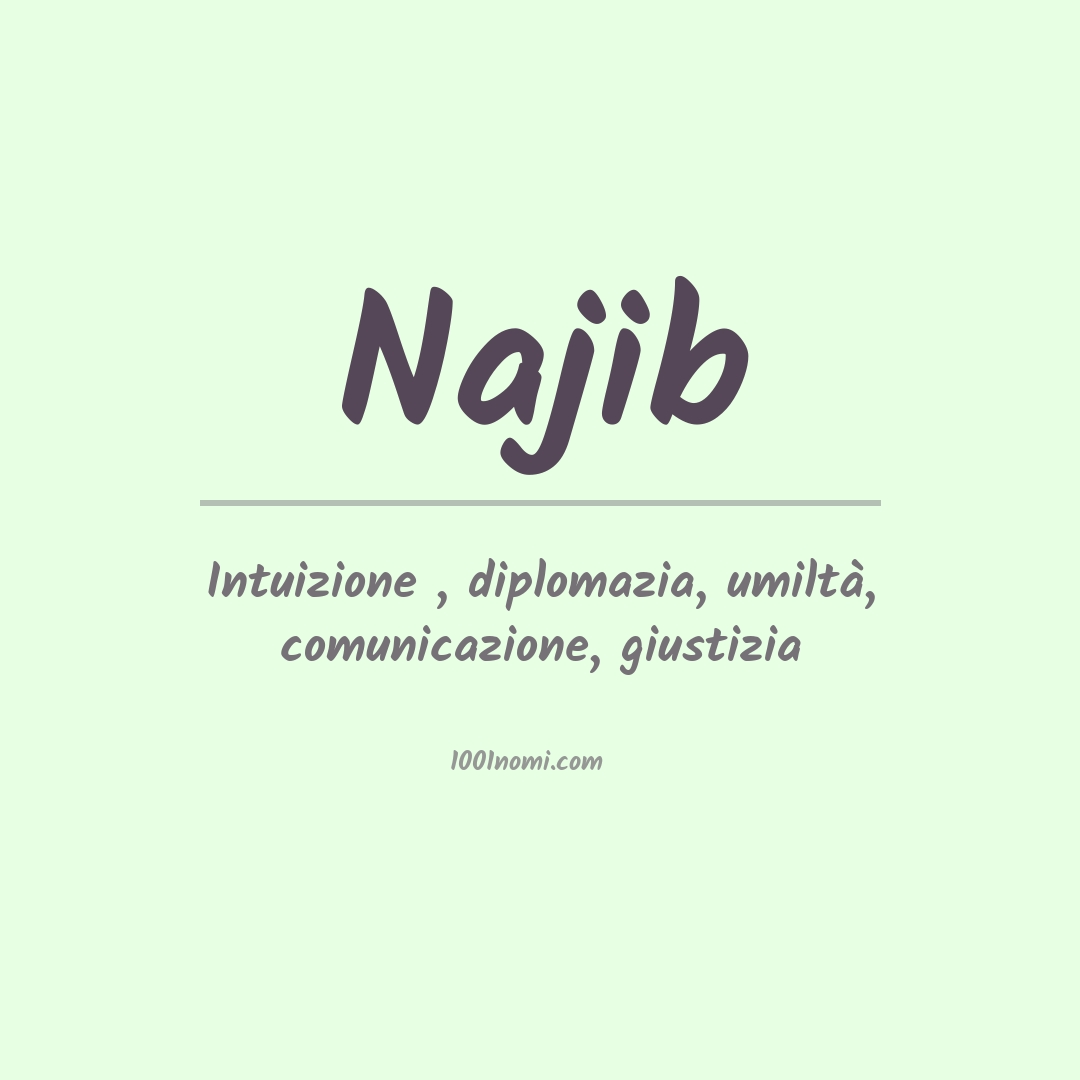 Significato del nome Najib