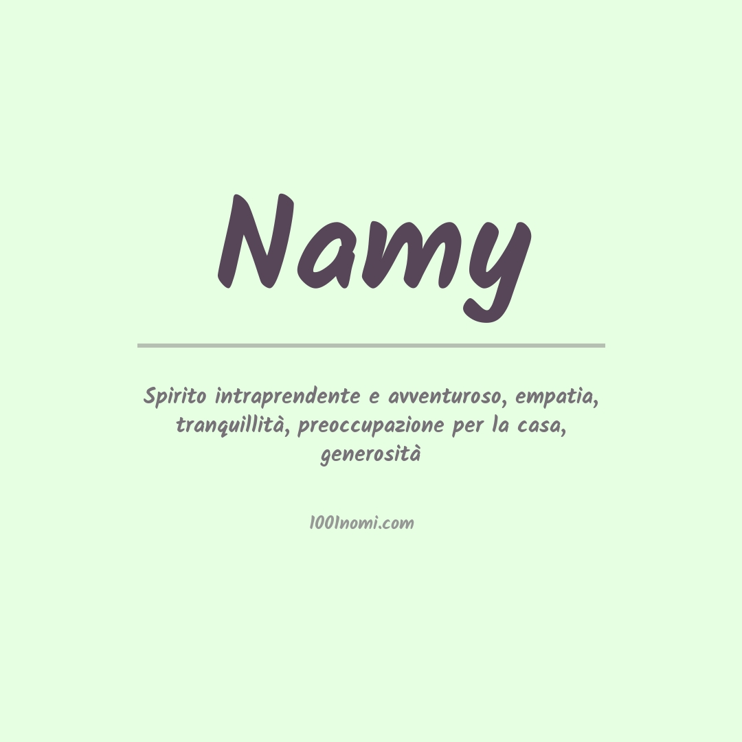 Significato del nome Namy