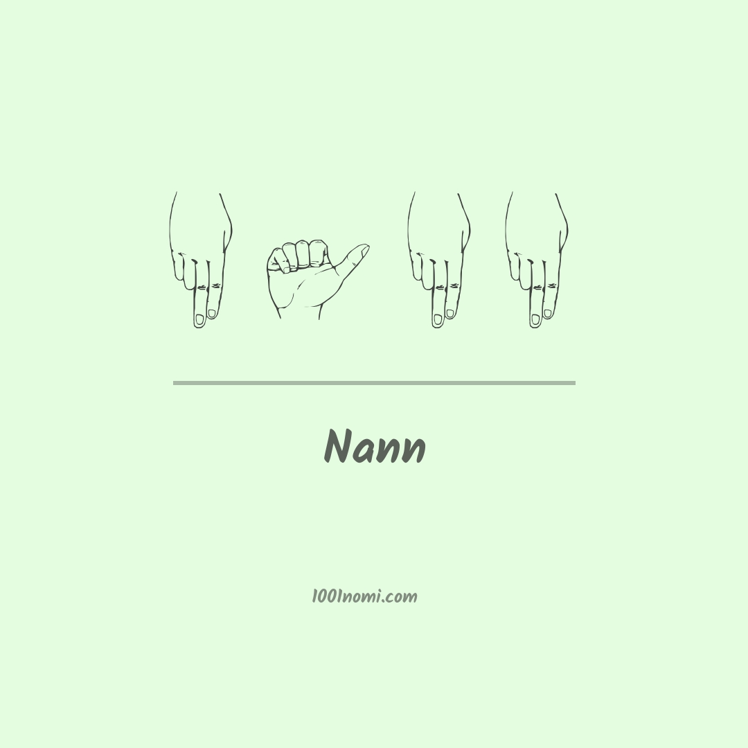 Nann nella lingua dei segni